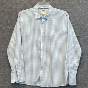 GOODTHREADS Button-down Shirt Men's XL Blue White Gingham Plaid Poplin Standard